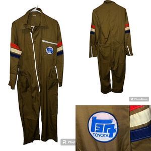 Vintage TOYOTA Formula 1 F1 Racing Team Coverall Racing Mechanic Crew Suit JDM